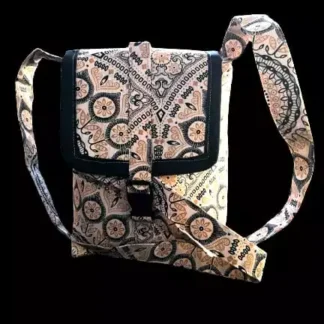 Seshweshwe print crossbody bag For sale online by Aksêptuhns in South Africa