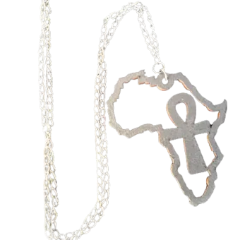 Wooden Ankh Necklace (Black)