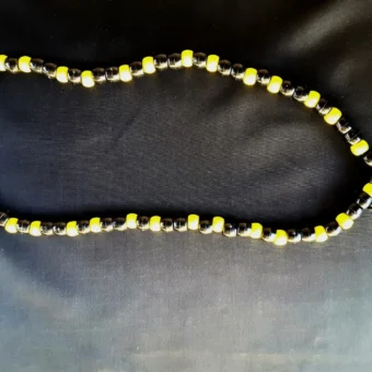 Beaded Glasses Chain (Black & Yellow)