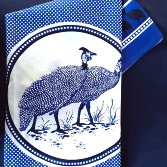 Guinea Fowl Cloth (Blue)