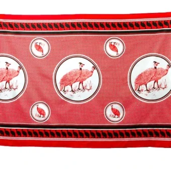 Guinea Fowl Cloth (Red)