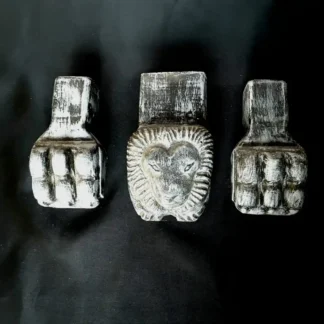 Pot feet set charcoal. Lion head with paws. For sale online by Aksêptuhns in South Africa
