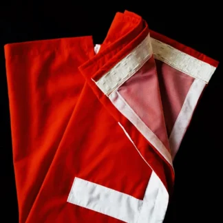 Red Curtain with White Cross. For sale online by Aksêptuhns in South Africa