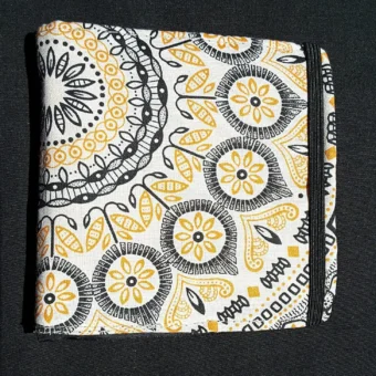 African Print Seshweshwe Wallet (Beige)