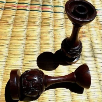 Wooden Candle Holder (Single)