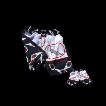 Peacock Khanga Swim Shorts (Polyester)